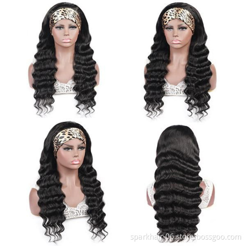 Drop Shipping Wholesale Headband Wig Human Hair Headband Wigs For Black Women Wig Headband